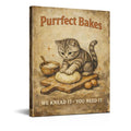 Cat Wall Art - Purrfect Bakes Canvas Decor - Variation Cat-01