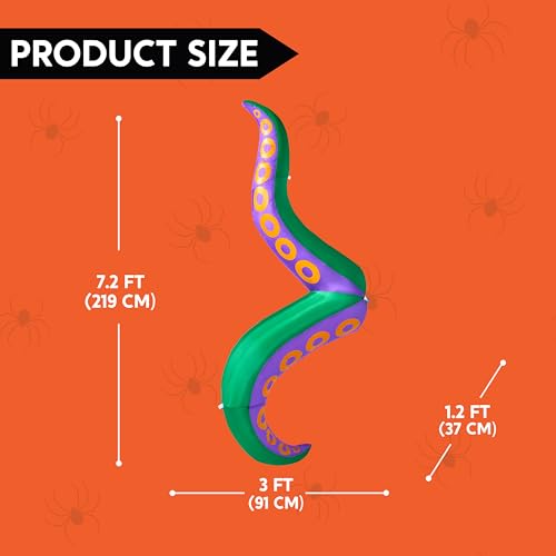 Halloween Inflatable Octopus Tentacle Decor with LED Lights for Yard & Window