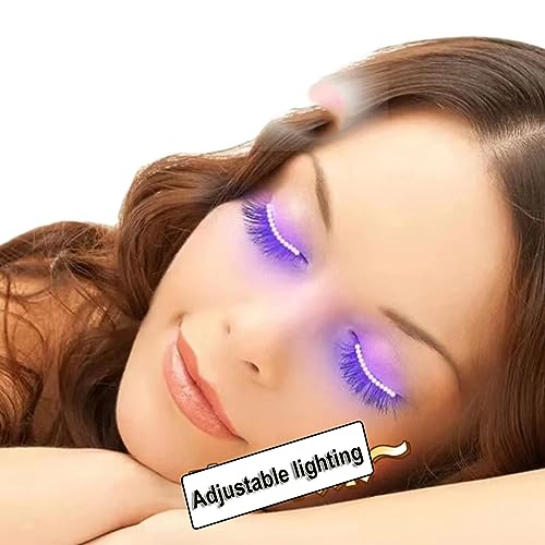 LED Luminous False Eyelash Night Lights - Blue Halloween Party Light