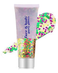 Mardi Gras Body Glitter - Multicolor Chunky Holographic Face and Body Sparkle - 55g