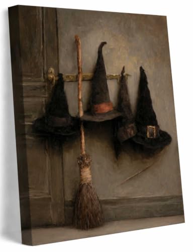 Witch Hat Canvas Wall Art - Gothic Spooky Decor, 16x12 Inch Variation of THIS Listing