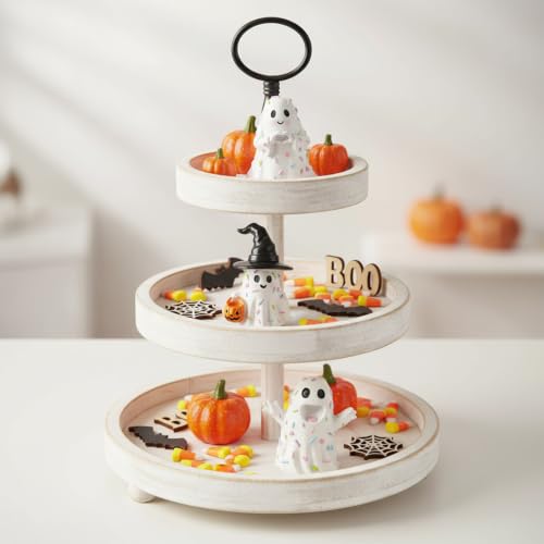 Halloween Ghost Figurine Set A - 3 PCS Spooky Ghost Decorations for Home & Party