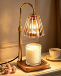Amber Candle Warmer Lamp with Timer & Adjustable Height - No Flame, Scent Diffusion