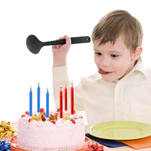 Spider Web Birthday Candles Set - 12 Red & Blue Cake Toppers for Halloween & Parties