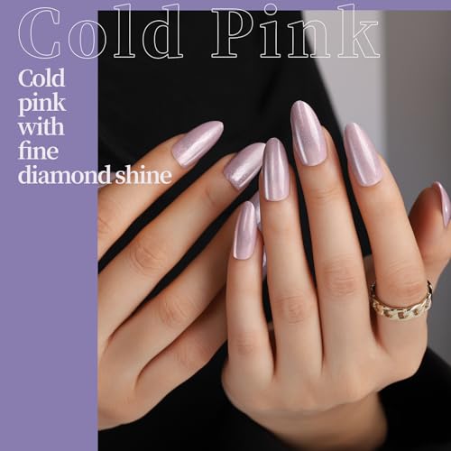 Press On Nails Kit with 6 Colors Almond Fake Nails & Accessories