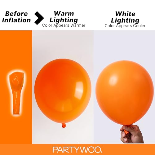 PartyWoo Fall Color Orange Balloon Set - 127pcs with Variation PRO Orange-y9