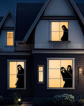Halloween Window Decorations Tall Ghost Silhouettes 3 Pack - Ghost Style 3