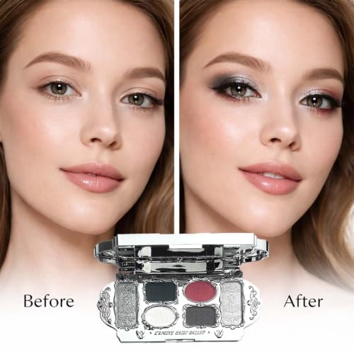 Cyberpunk Night Eyeshadow Palette - 6 Color Goth Eye Makeup Set for Women