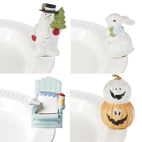 Assorted Seasonal Dinnerware Accessories Set - All Seasons, White, 4-Piece