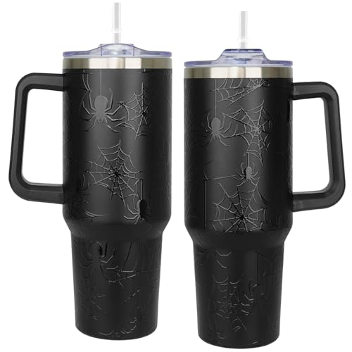 Spider 40oz Halloween Tumbler with Handle, Stainless Steel Insulated Travel Mug