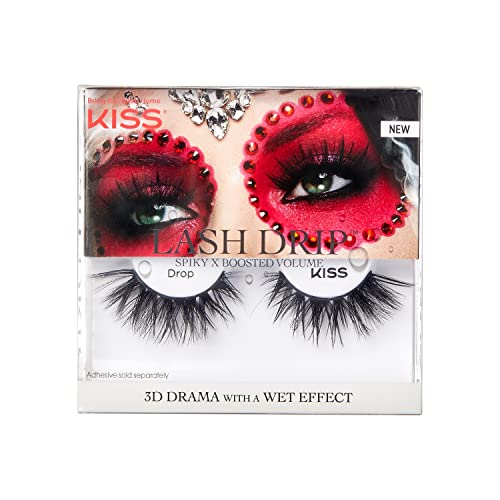 False Eyelashes with Wet Look & Boosted Volume - Drop of 1 Pair by KISS