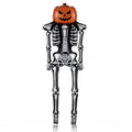 Giant Halloween Skeleton Balloon with Pumpkin Head - 7.5Ft Foil Decoration