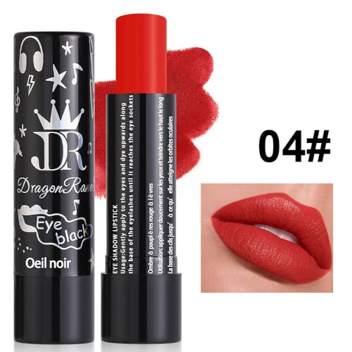 Red Matte Lipstick Tube - Long Lasting Smudge Proof Velvety Lipstick - Variation 04# Red