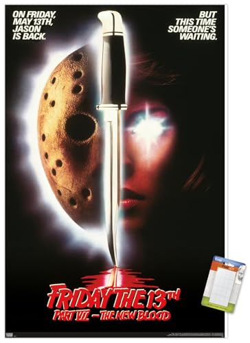 Friday The 13th Part VII: The New Blood Wall Poster & Mount Bundle - 14.7 x 22.4 Inches