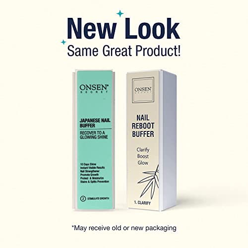 Onsen Secret Professional Nail Buffer Block 1 Pack - 4-Way Buffing & Shine Pads