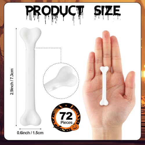 48 Pieces Mini Plastic Skeleton Bones Halloween Decorations - White, 2.9 Inch Variation of THIS listing
