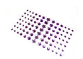 Purple Flatback Rhinestones Self-Adhesive Crystal Gems for Face Body Nails Makeup - 91 pcs