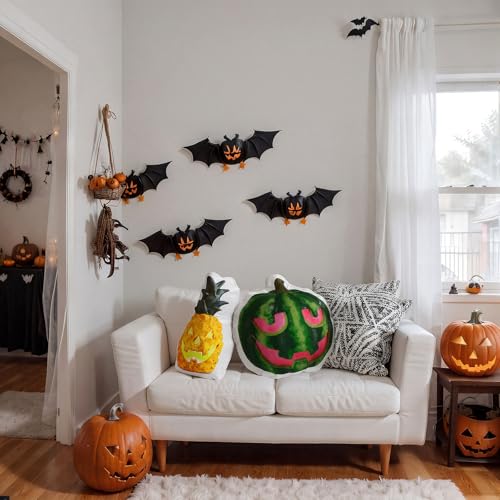 Summer Halloween Watermelon & Pineapple Pumpkin Pillow Set - 2 pcs
