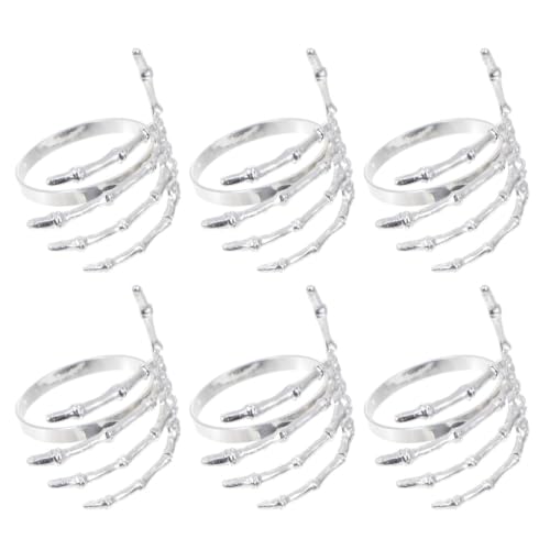 Skeleton Hand Napkin Holders Set of 6 - Halloween Gothic Table Decor