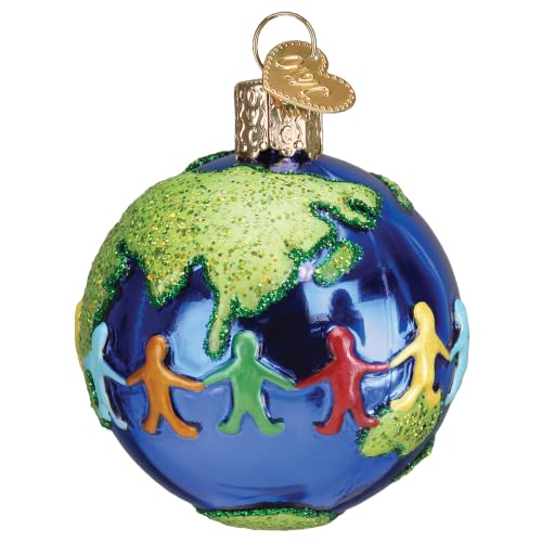 World Peace Glass Blown Ornament - Handcrafted Christmas Tree Decor, Holiday Keepsake