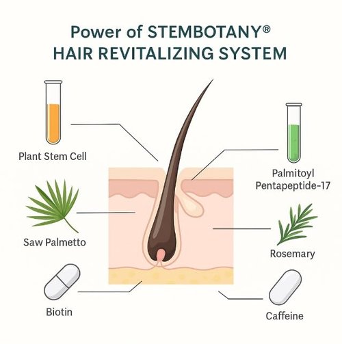 Stem Cell Shampoo for Fine and Thinning-Looking Hair — Super Glossy, Color-Safe, Natural Formula with Caffeine, Peptides, and Plant Stem Cells