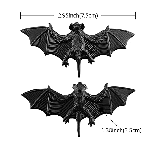 Halloween Plastic Bat Decorations - 30 Small Realistic Black Bats for Spooky Party Atmosphere