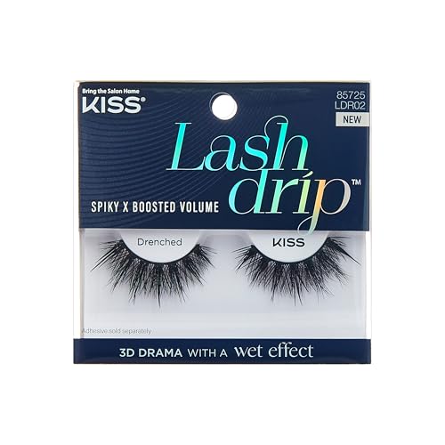 Drenched Wet Look False Eyelashes - Spiky Volume Wispy Reusable Style 1 Pair