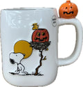 Snoopy Halloween Ceramic Mug - Spooky Season Rae Dunn Peanuts Variation
