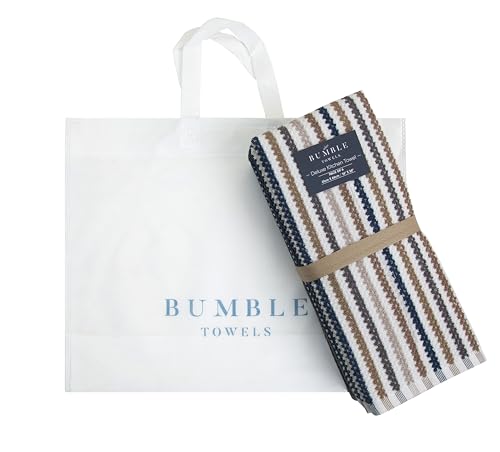 Grey Wide Stripe Kitchen Towels Set - 6 Pack 100% Cotton, Absorbent & Reusable