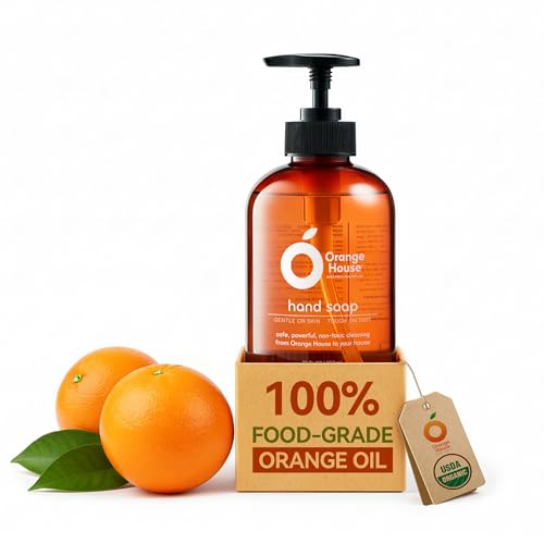 Liquid Hand Soap with Cold-Pressed Orange Oil - 12 Fl Oz (Pack of 1)