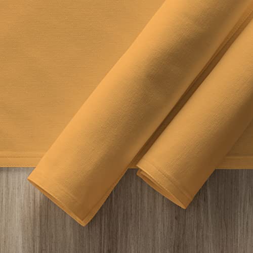 Apricot Yellow Cotton Placemats Set of 6 13x19 Inches Washable Dining Table Decor