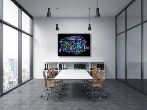 Hollow Knight Map Wall Art Poster - 14 x 11 Inches Game Room Decor
