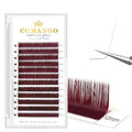 Colorful Burgundy Lash Extensions LU Curl 0.07mm Soft Volume False Eyelashes - Mix 8-15mm