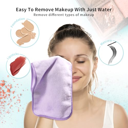 Reusable Makeup Remover Cloth 7-Pack - Gentle Face & Eye Washcloths