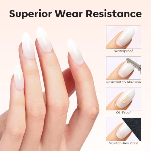 Milky White Builder & Top Coat Gel Polish - 15ML - Variation: Milky White Builder Top