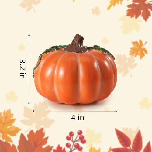 Fall Harvest Pumpkin Decorations Set of 3 - Resin Farmhouse Autumn Decor - Decorative Pumpkins - Variation of Decorative-pumpkins