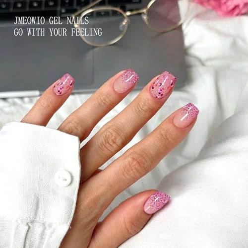 Semi Cured Gel Nail Art Stickers with Glitter & Gradient Effects - 20 Strips