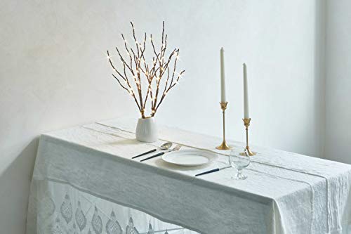 Brown Lighted Branches 18IN with Warm White LED & Timer - 2 Set for Christmas Wedding Party Decoration