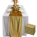 Gold Velvet Table Runner 20x120in - Wedding & Event Decorations, 5 Pack