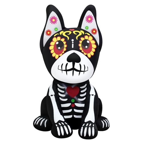 4FT Halloween Inflatable Skeleton Dog Outdoor Decoration - Skull Dog Variant