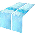 Mermaid Blue Sequin Table Runner 12x108 Inches for Party Decorations - 2 Pack