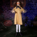 48-Inch Animatronic Creepy Doll Halloween Decoration with Sound & LED Eyes - Indoor Outdoor Haunted House Prop