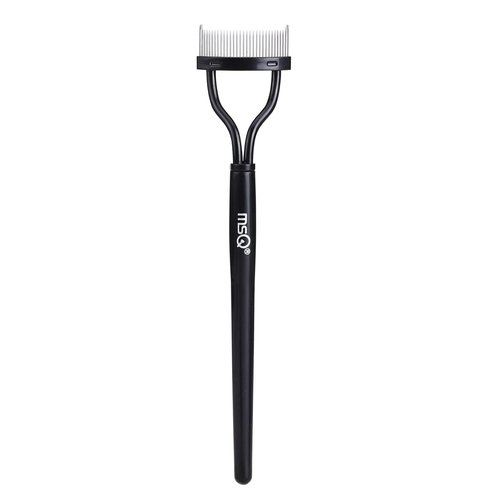 MSQ Eyelash Comb - Eyelash Separator & Mascara Applicator Tool with Cover - Black (1PC)