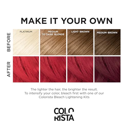 Bright Red Semi Permanent Hair Color Mask for Bleached & Blonde Hair