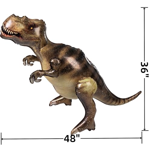 3-Pack Inflatable Dinosaur Balloons for Dinosaur Birthday Party Decorations