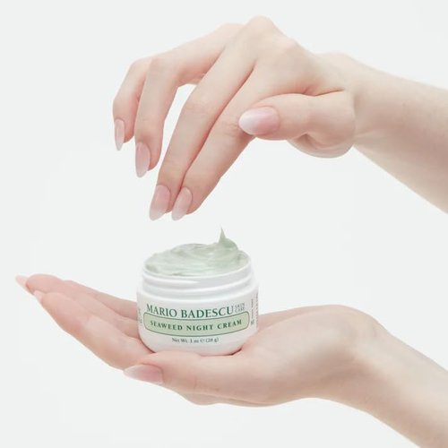 Mario Badescu Seaweed Night Cream for Women Anti Aging Oil-Free Moisturizer with Collagen & Sodium Hyaluronate, Ideal for Combination, Oily or Sensitive Skin, Moisturizes & Smooths Skin, 1 Fl Oz