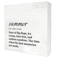 Summer Definition Wood Box Sign - Rustic Home Decor Wall & Tabletop - Summer01