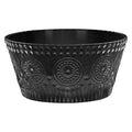 Black Vintage-Inspired Codi Glass Serving Bowl 4.75" x 2.25" - Stable Flat Bottom