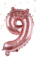 Rose Pink Number 9 Balloon - 16 Inch Mylar Foil Custom Letter Party Decoration Variation of THIS listing