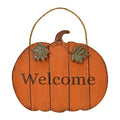 Small Wooden Pumpkin Welcome Sign Hanging Fall Decor for Front Door
